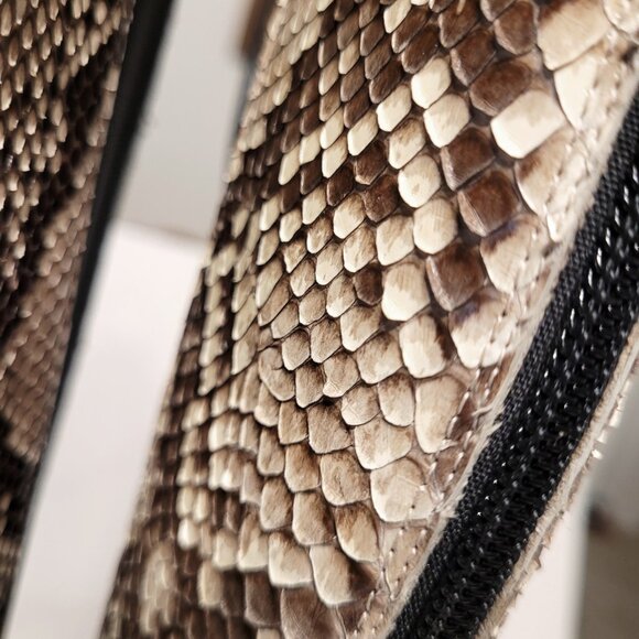 COACH Snakeskin Patchwork Lace Up Boots - Picture 6 of 11